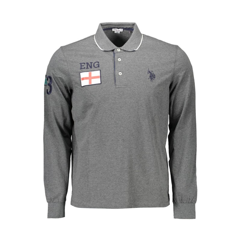 U.S. POLO POLO MANICHE LUNGHE UOMO GRIGIO U.S. POLO POLO MANICHE LUNGHE UOMO GRIGIO