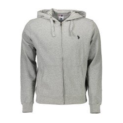 U.S. POLO FELPA CON ZIP UOMO GRIGIO