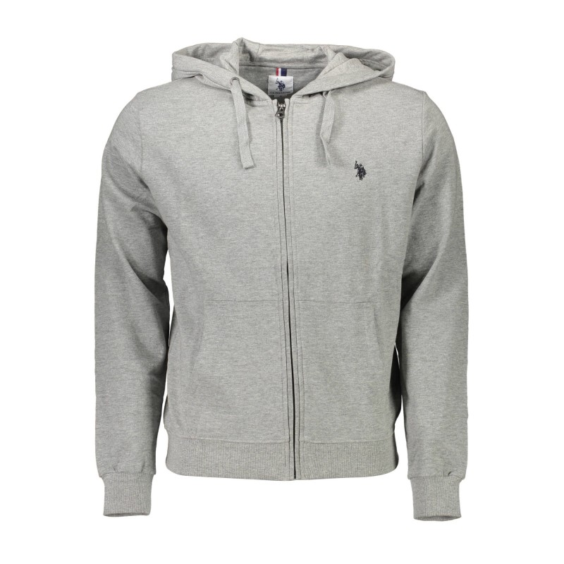 U.S. POLO FELPA CON ZIP UOMO GRIGIO U.S. POLO FELPA CON ZIP UOMO GRIGIO