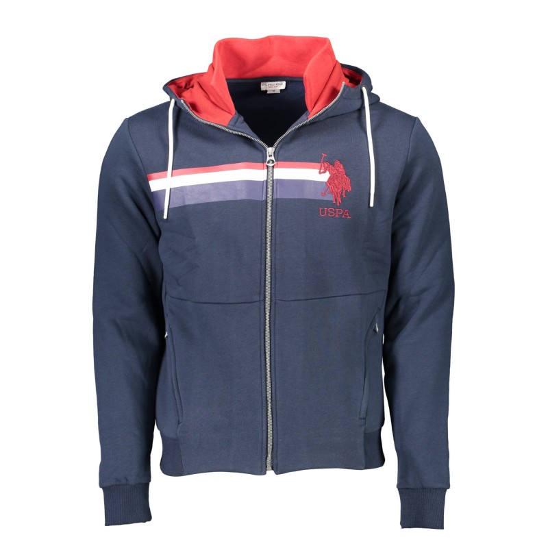U.S. POLO FELPA CON ZIP UOMO BLU U.S. POLO FELPA CON ZIP UOMO BLU