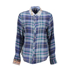 DESIGUAL CAMICIA MANICHE LUNGHE DONNA BLU