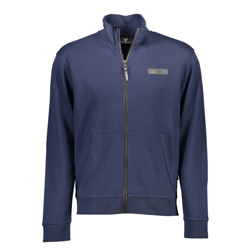 PLEIN SPORT FELPA CON ZIP UOMO BLU PLEIN SPORT FELPA CON ZIP UOMO BLU
