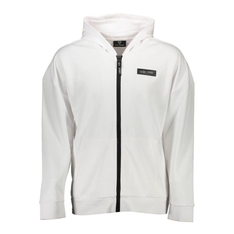 PLEIN SPORT FELPA CON ZIP UOMO BIANCO PLEIN SPORT FELPA CON ZIP UOMO BIANCO