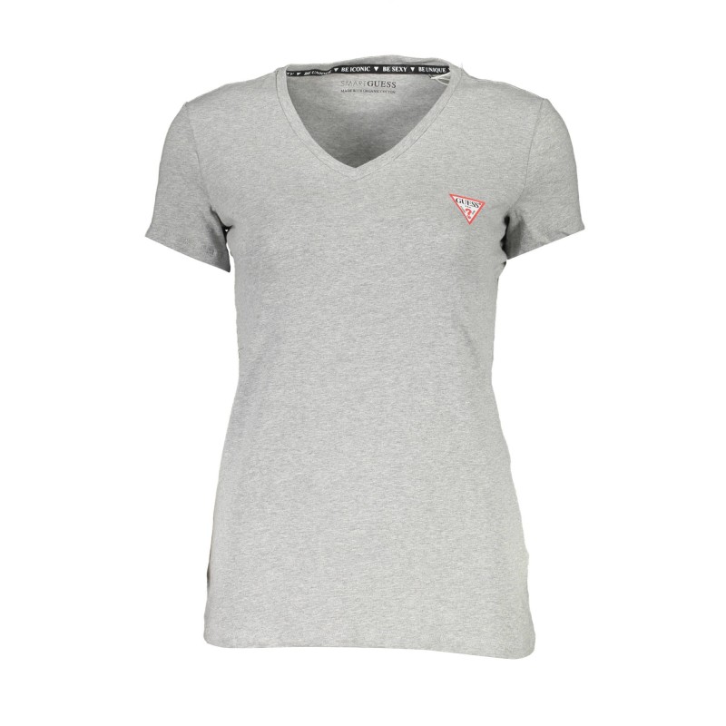 GUESS JEANS T-SHIRT MANICHE CORTE DONNA GRIGIO GUESS JEANS T-SHIRT MANICHE CORTE DONNA GRIGIO