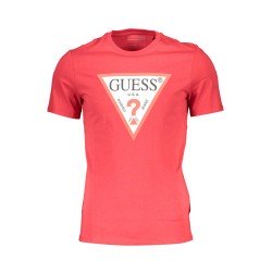 GUESS JEANS T-SHIRT MANICHE CORTE UOMO ROSSO