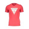 GUESS JEANS T-SHIRT MANICHE CORTE UOMO ROSSO