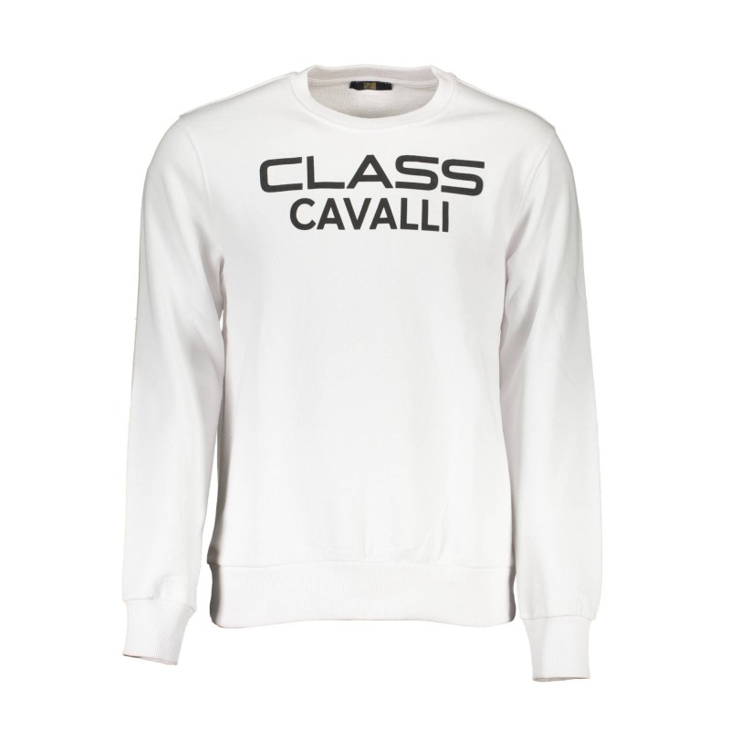 CAVALLI CLASS FELPA SENZA ZIP UOMO BIANCO CAVALLI CLASS FELPA SENZA ZIP UOMO BIANCO