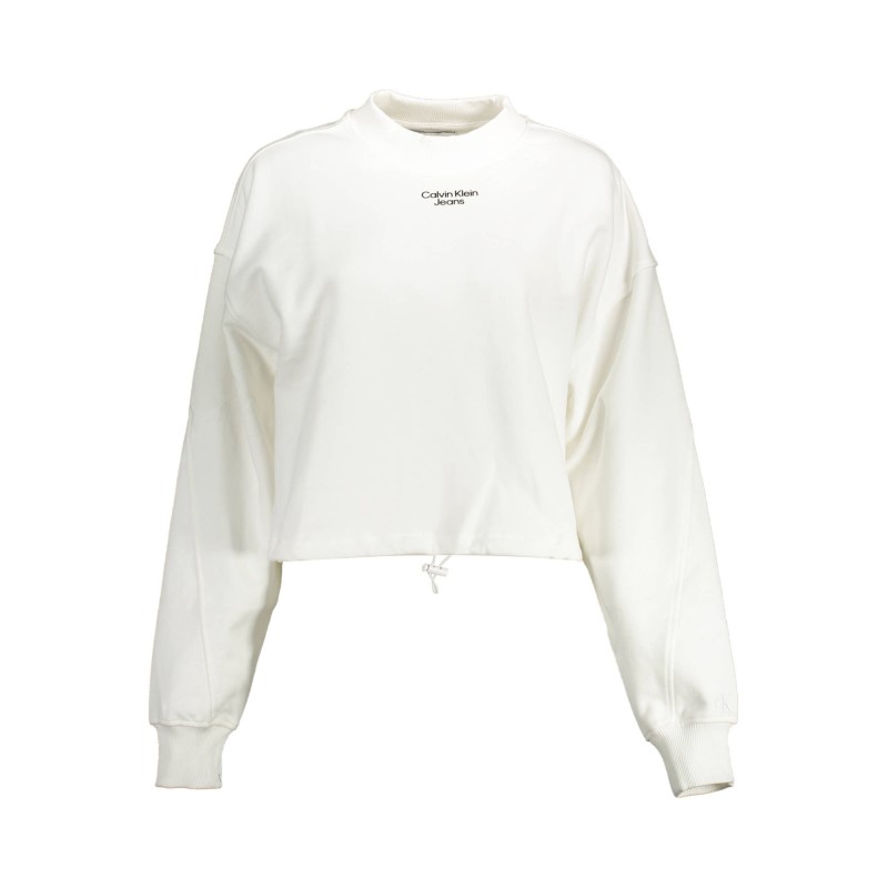 CALVIN KLEIN FELPA SENZA ZIP DONNA BIANCO CALVIN KLEIN FELPA SENZA ZIP DONNA BIANCO