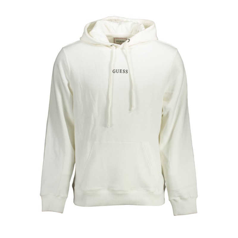 GUESS JEANS FELPA SENZA ZIP UOMO BIANCO GUESS JEANS FELPA SENZA ZIP UOMO BIANCO