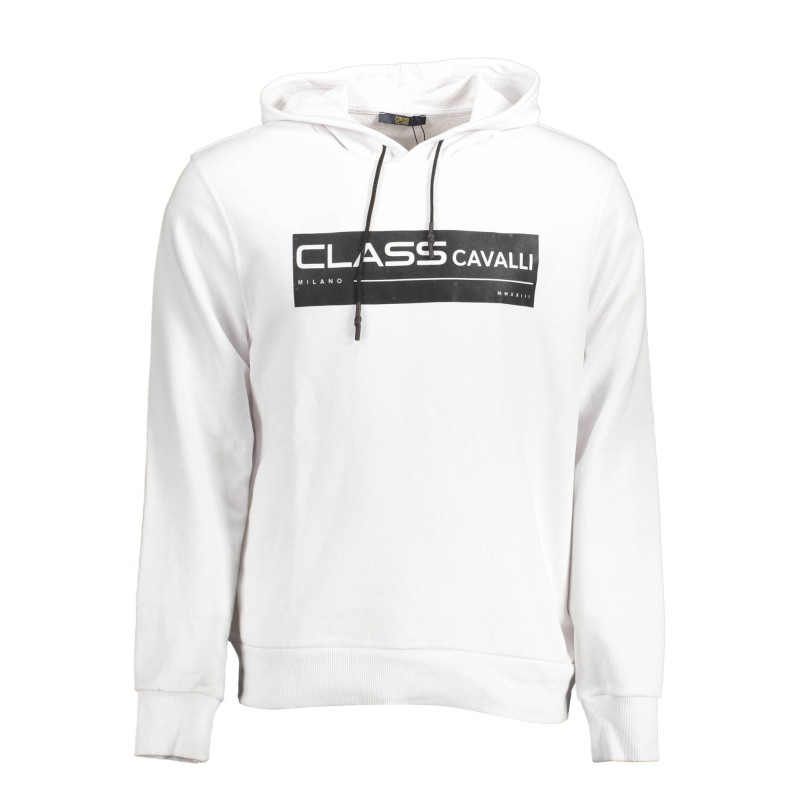 CAVALLI CLASS FELPA SENZA ZIP UOMO BIANCO CAVALLI CLASS FELPA SENZA ZIP UOMO BIANCO