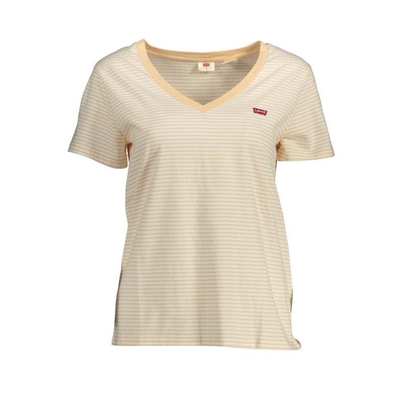 LEVI'S T-SHIRT MANICHE CORTE DONNA BEIGE LEVI'S T-SHIRT MANICHE CORTE DONNA BEIGE