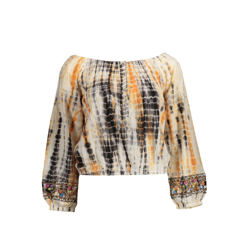 DESIGUAL T-SHIRT MANICHE LUNGHE DONNA BEIGE DESIGUAL T-SHIRT MANICHE LUNGHE DONNA BEIGE