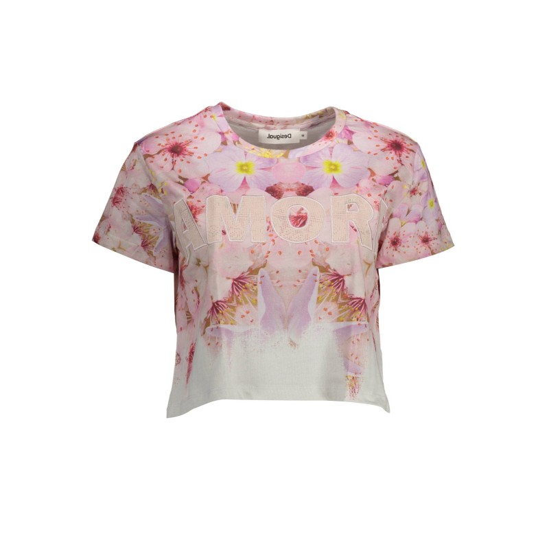 DESIGUAL T-SHIRT MANICHE CORTE DONNA ROSA DESIGUAL T-SHIRT MANICHE CORTE DONNA ROSA
