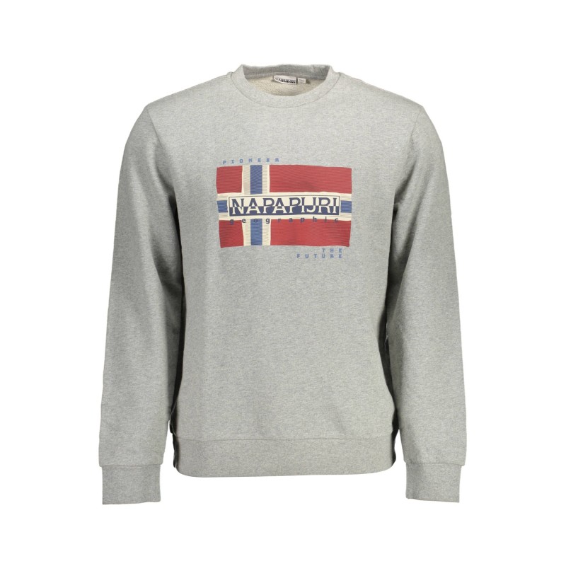 NAPAPIJRI FELPA SENZA ZIP UOMO GRIGIO NAPAPIJRI FELPA SENZA ZIP UOMO GRIGIO