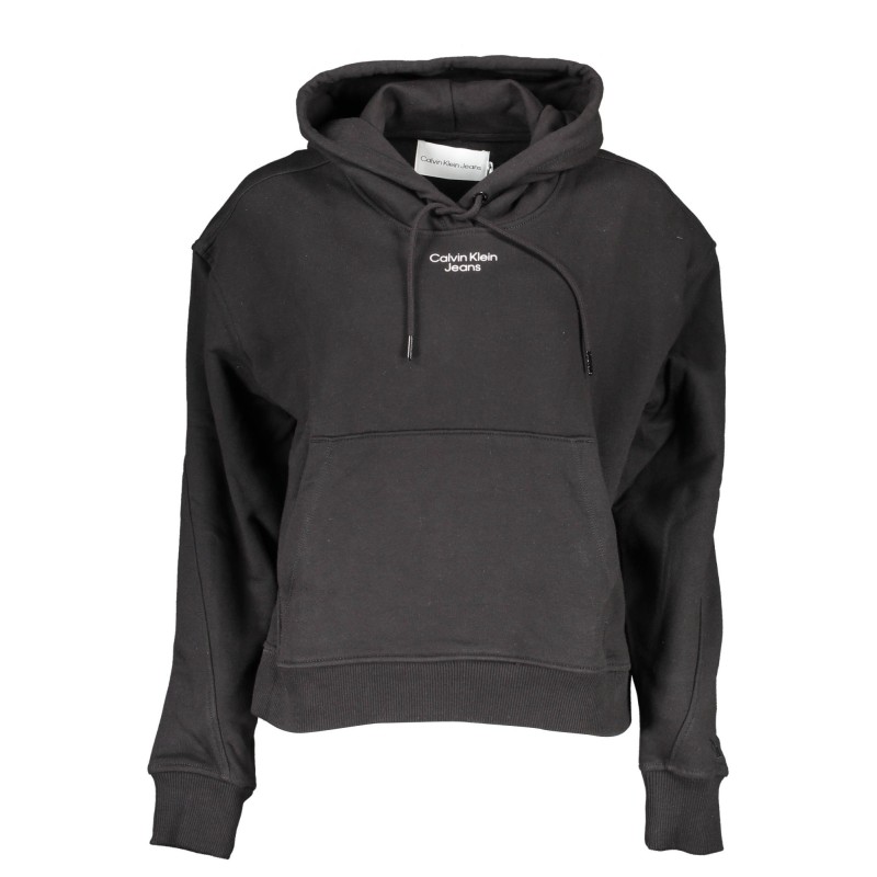 CALVIN KLEIN FELPA SENZA ZIP DONNA NERO CALVIN KLEIN FELPA SENZA ZIP DONNA NERO