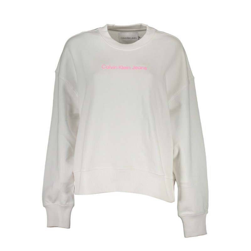CALVIN KLEIN FELPA SENZA ZIP DONNA BIANCO CALVIN KLEIN FELPA SENZA ZIP DONNA BIANCO