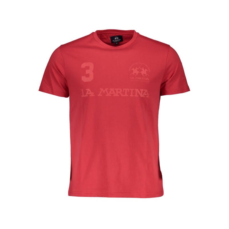LA MARTINA T-SHIRT MANICHE CORTE UOMO ROSSO LA MARTINA T-SHIRT MANICHE CORTE UOMO ROSSO