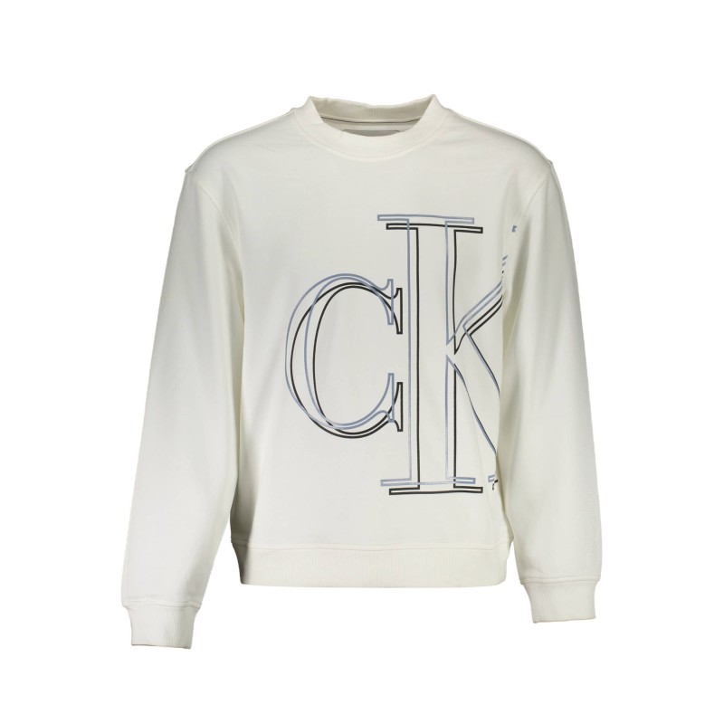 CALVIN KLEIN FELPA SENZA ZIP UOMO BIANCO CALVIN KLEIN FELPA SENZA ZIP UOMO BIANCO