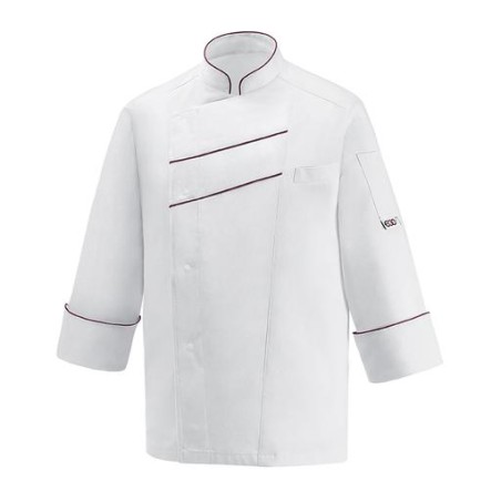 Giacca unisex Line - 60% Polyester – 40% Cotton - Bordeaux Piping