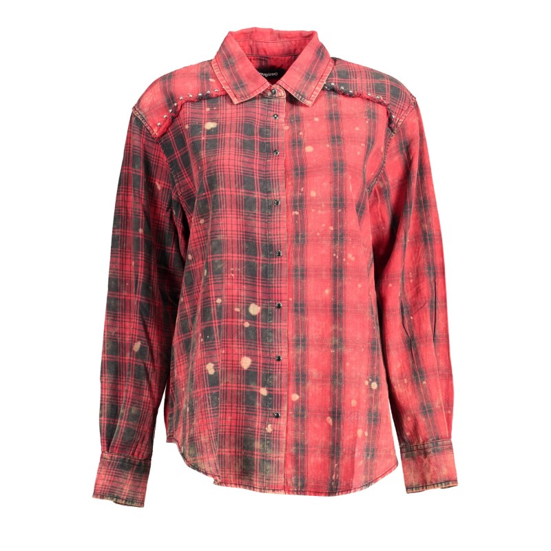 DESIGUAL CAMICIA MANICHE LUNGHE DONNA ROSSO DESIGUAL CAMICIA MANICHE LUNGHE DONNA ROSSO