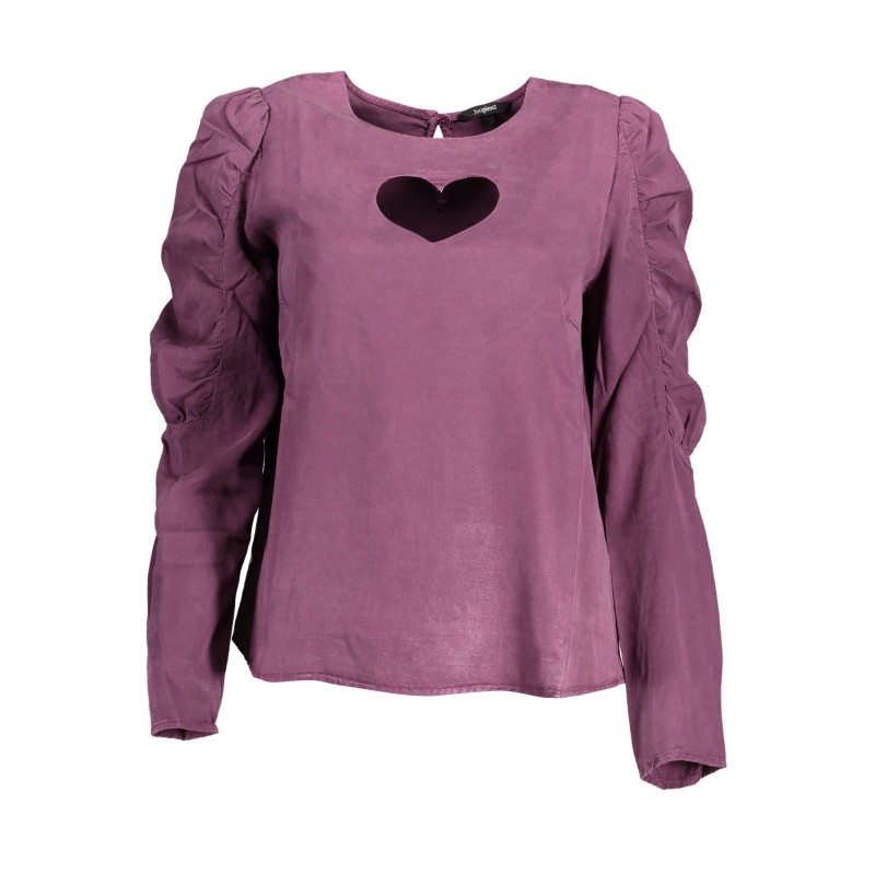 DESIGUAL CAMICIA MANICHE LUNGHE DONNA VIOLA DESIGUAL CAMICIA MANICHE LUNGHE DONNA VIOLA