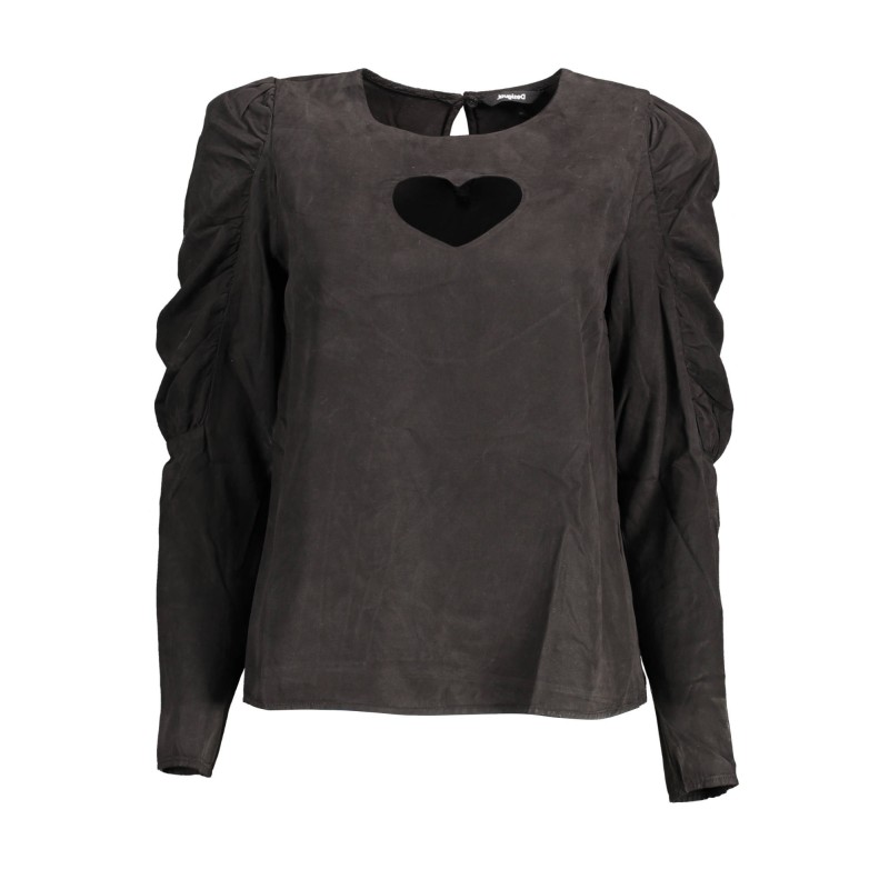 DESIGUAL CAMICIA MANICHE LUNGHE DONNA NERO DESIGUAL CAMICIA MANICHE LUNGHE DONNA NERO