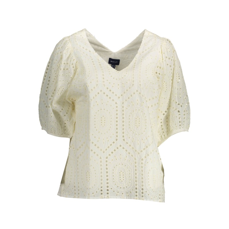 GANT T-SHIRT MANICHE CORTE DONNA BIANCO GANT T-SHIRT MANICHE CORTE DONNA BIANCO