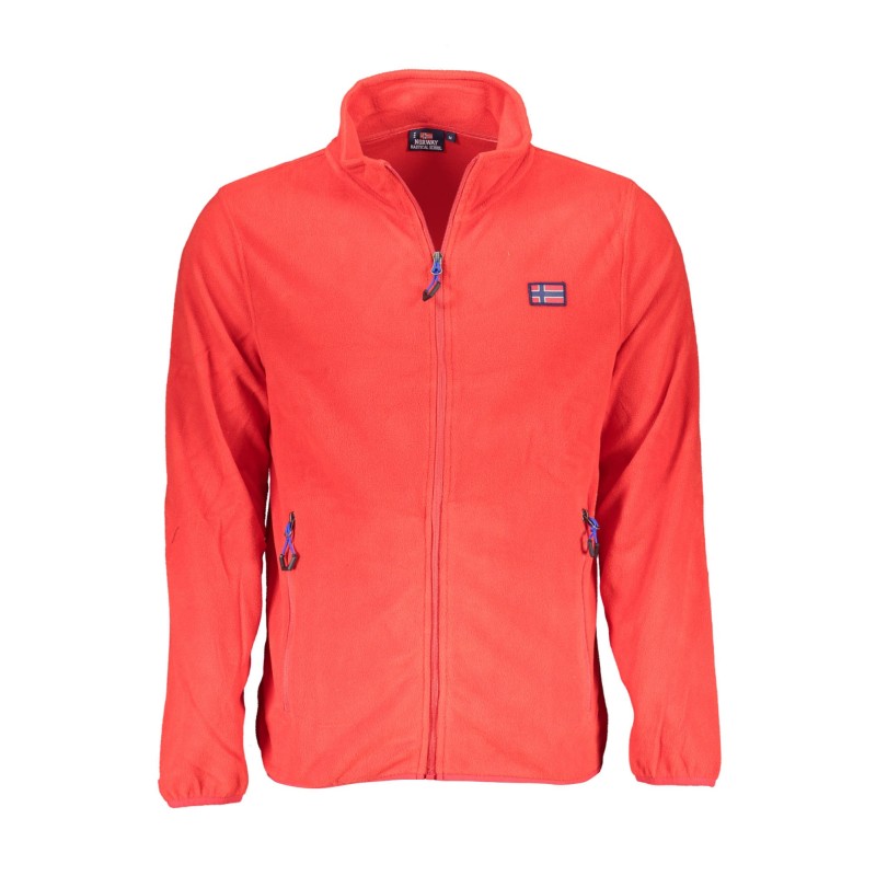 NORWAY 1963 FELPA CON ZIP UOMO ROSSO NORWAY 1963 FELPA CON ZIP UOMO ROSSO