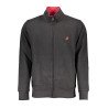 U.S. GRAND POLO FELPA CON ZIP UOMO NERO