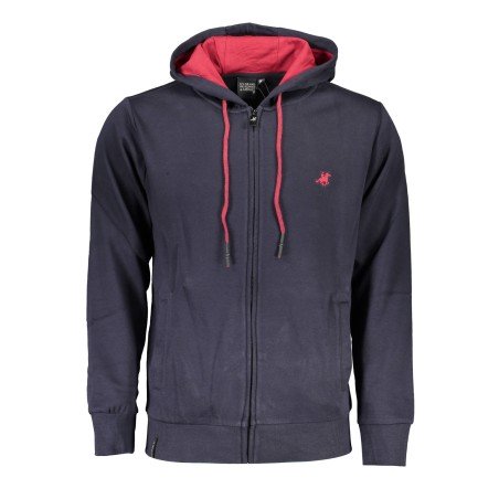U.S. GRAND POLO FELPA CON ZIP UOMO BLU