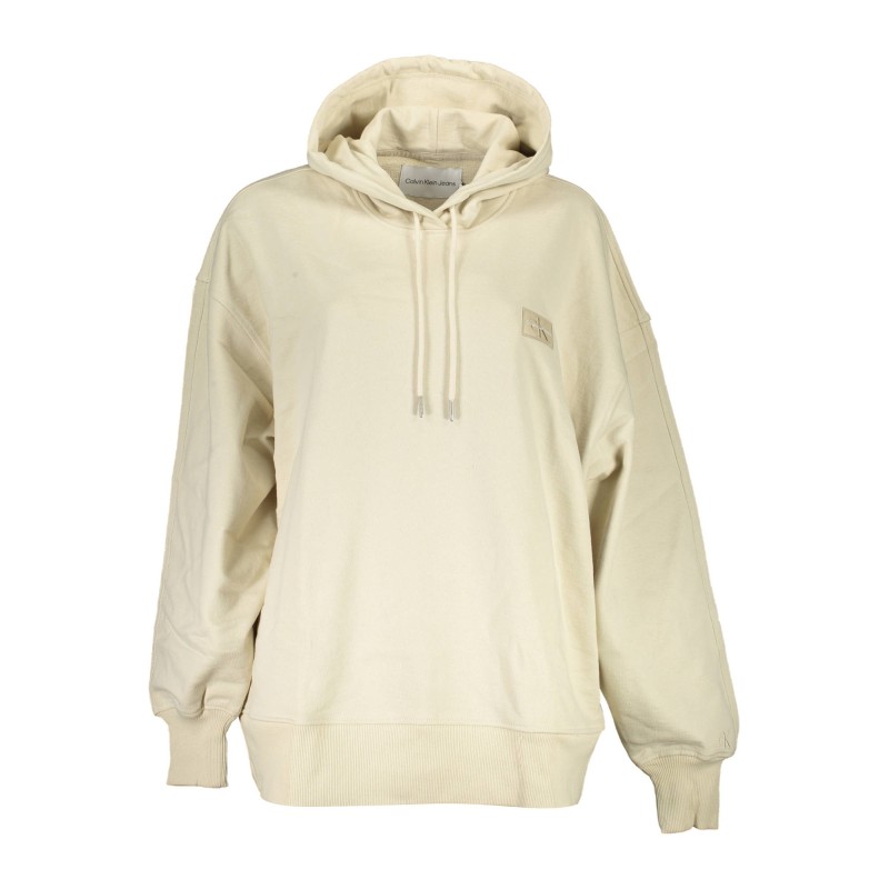 CALVIN KLEIN FELPA SENZA ZIP DONNA BEIGE CALVIN KLEIN FELPA SENZA ZIP DONNA BEIGE