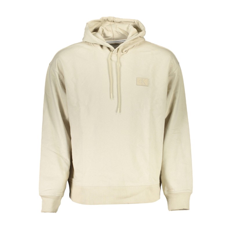 CALVIN KLEIN FELPA SENZA ZIP UOMO BEIGE CALVIN KLEIN FELPA SENZA ZIP UOMO BEIGE