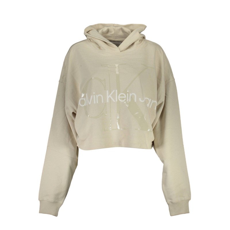 CALVIN KLEIN FELPA SENZA ZIP DONNA BEIGE CALVIN KLEIN FELPA SENZA ZIP DONNA BEIGE
