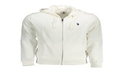 U.S. POLO FELPA CON ZIP UOMO BIANCO