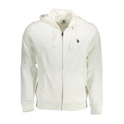 U.S. POLO FELPA CON ZIP UOMO BIANCO
