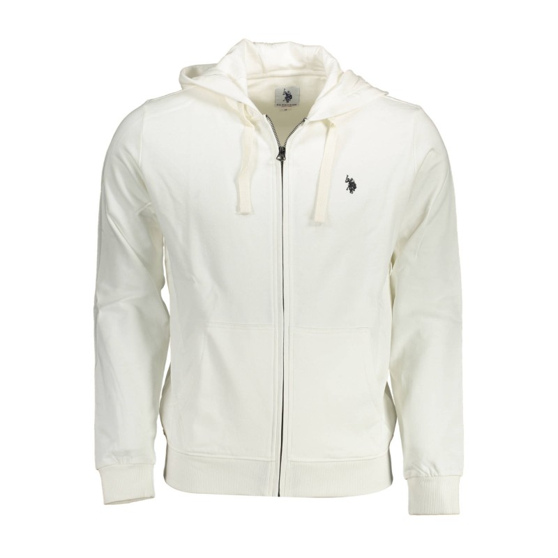 U.S. POLO FELPA CON ZIP UOMO BIANCO U.S. POLO FELPA CON ZIP UOMO BIANCO