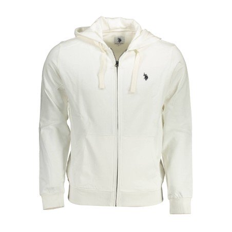 U.S. POLO FELPA CON ZIP UOMO BIANCO