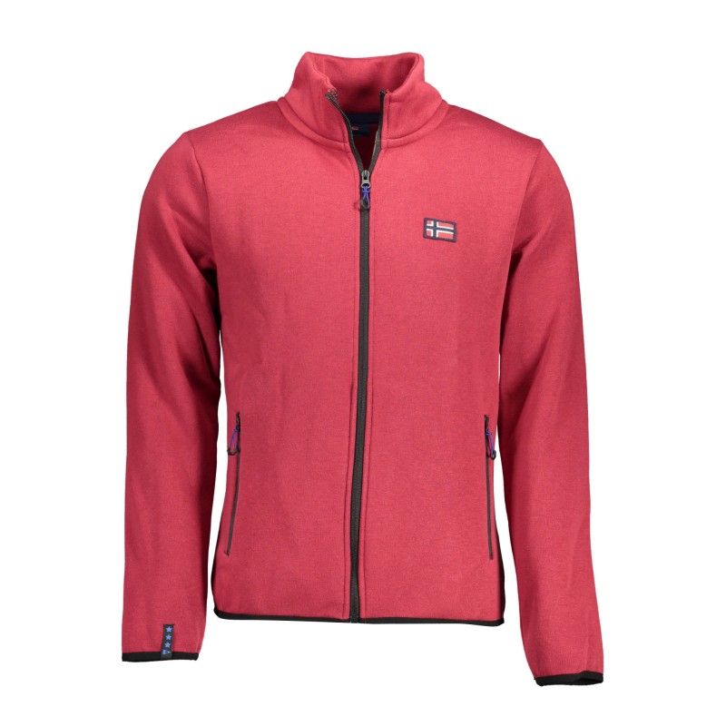 NORWAY 1963 FELPA CON ZIP UOMO ROSSO NORWAY 1963 FELPA CON ZIP UOMO ROSSO