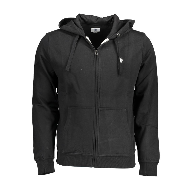 U.S. POLO FELPA CON ZIP UOMO NERO U.S. POLO FELPA CON ZIP UOMO NERO
