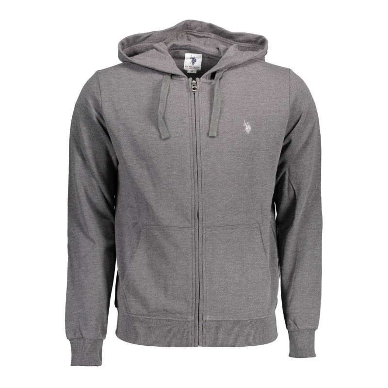 U.S. POLO FELPA CON ZIP UOMO GRIGIO U.S. POLO FELPA CON ZIP UOMO GRIGIO
