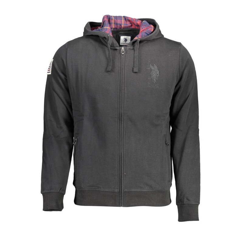 U.S. POLO FELPA CON ZIP UOMO NERO U.S. POLO FELPA CON ZIP UOMO NERO