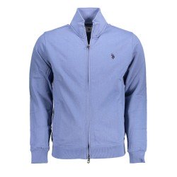 U.S. POLO FELPA CON ZIP UOMO BLU
