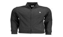 U.S. POLO FELPA CON ZIP UOMO NERO