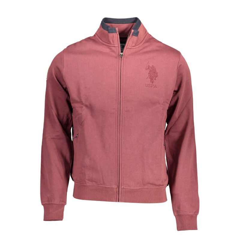 U.S. POLO FELPA CON ZIP UOMO VIOLA U.S. POLO FELPA CON ZIP UOMO VIOLA