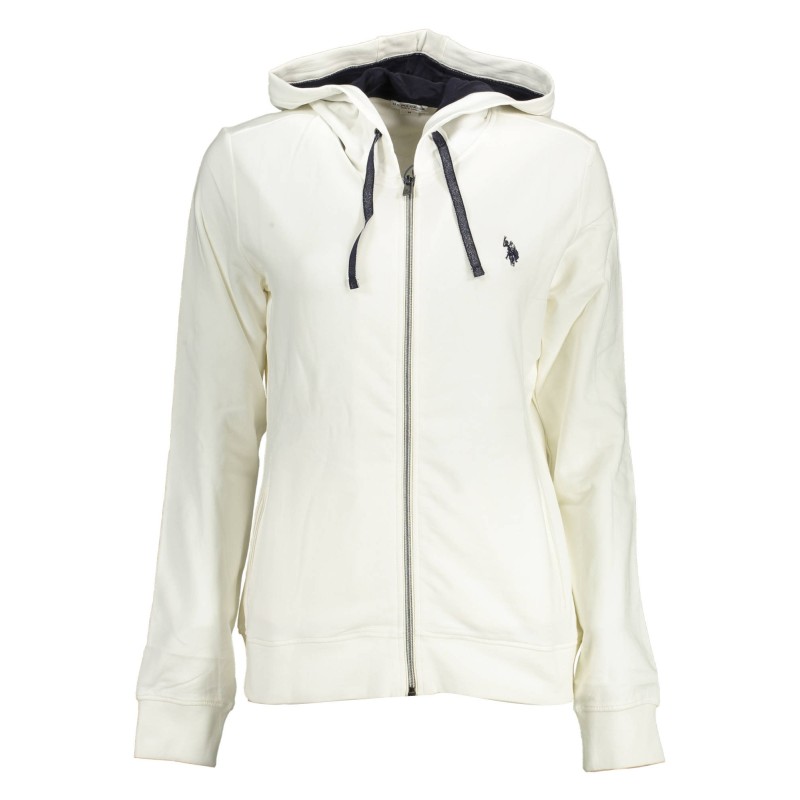U.S. POLO FELPA CON ZIP DONNA BIANCO U.S. POLO FELPA CON ZIP DONNA BIANCO