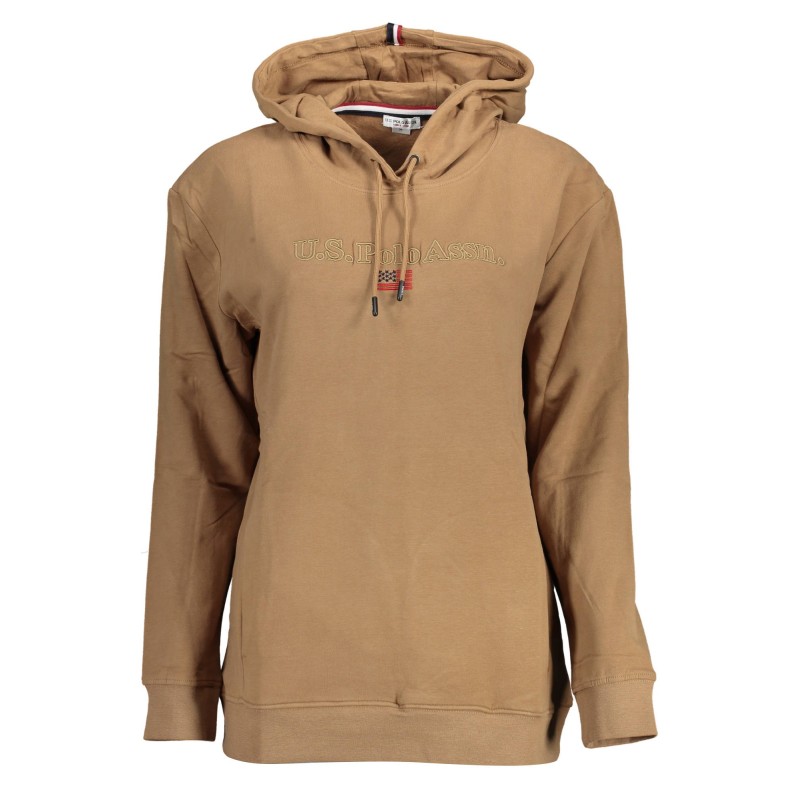 U.S. POLO FELPA SENZA ZIP DONNA MARRONE U.S. POLO FELPA SENZA ZIP DONNA MARRONE
