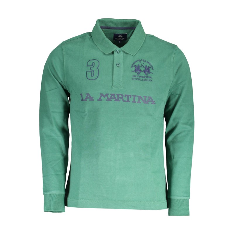 LA MARTINA POLO MANICHE LUNGHE UOMO VERDE LA MARTINA POLO MANICHE LUNGHE UOMO VERDE