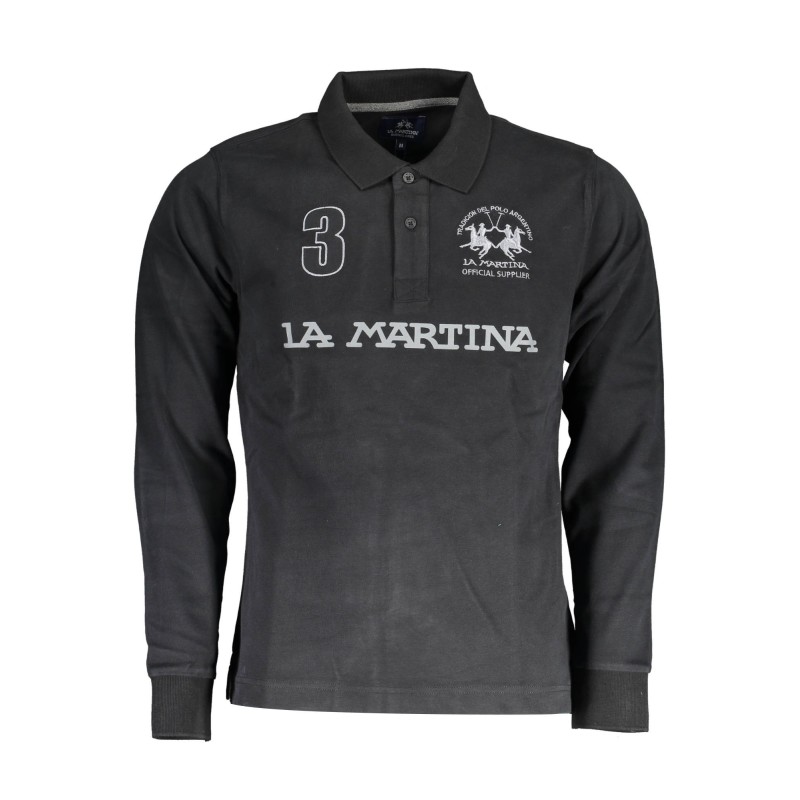 LA MARTINA POLO MANICHE LUNGHE UOMO NERO LA MARTINA POLO MANICHE LUNGHE UOMO NERO