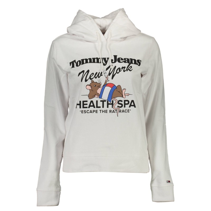 TOMMY HILFIGER FELPA SENZA ZIP DONNA BIANCO TOMMY HILFIGER FELPA SENZA ZIP DONNA BIANCO