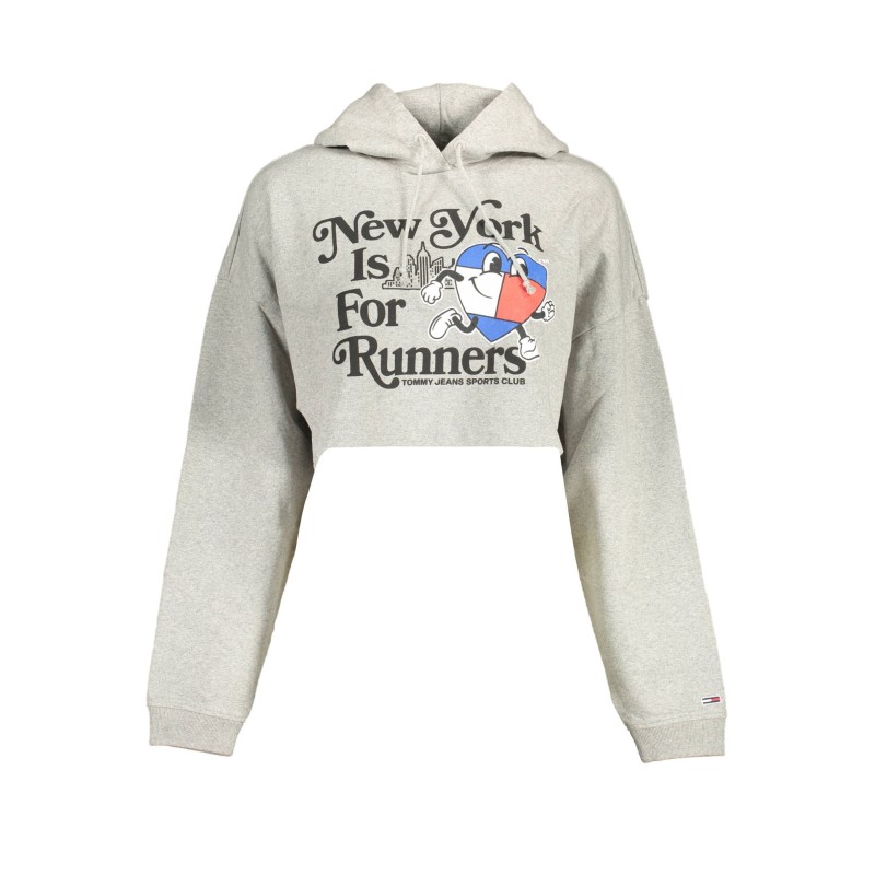 TOMMY HILFIGER FELPA SENZA ZIP DONNA GRIGIO TOMMY HILFIGER FELPA SENZA ZIP DONNA GRIGIO